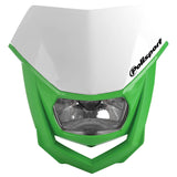 POLISPORT HALO HEADLIGHT (WHITE/GREEN) White/Green - Driven Powersports