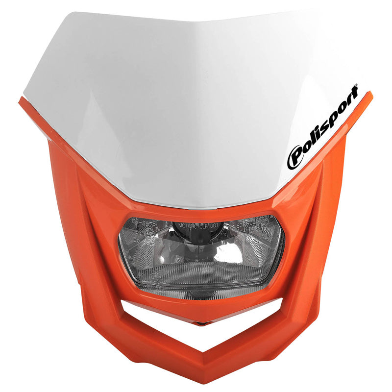 POLISPORT HALO HEADLIGHT (WHITE/ORANGE) White/Orange - Driven Powersports