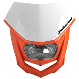 POLISPORT HALO HEADLIGHT (WHITE/ORANGE) White/Orange - Driven Powersports