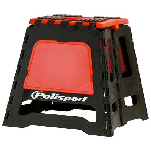 POLISPORT FOLDABLE BIKE STAND (RED) Black/Red - Driven Powersports