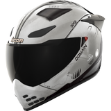 ICON HELMET DOMN FUTURE PROOF Gray Left Side - Driven Powersports