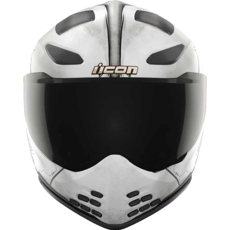 ICON HELMET DOMN FUTURE PROOF Gray Front - Driven Powersports