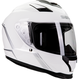 SENA STRYKER SMART HELMET FULL-FACE DOT Glossy White Front - Driven Powersports
