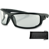 BOBSTER AXL BLK FRAME ANTI-FOG LENSES Clear 3/4 Front - Driven Powersports