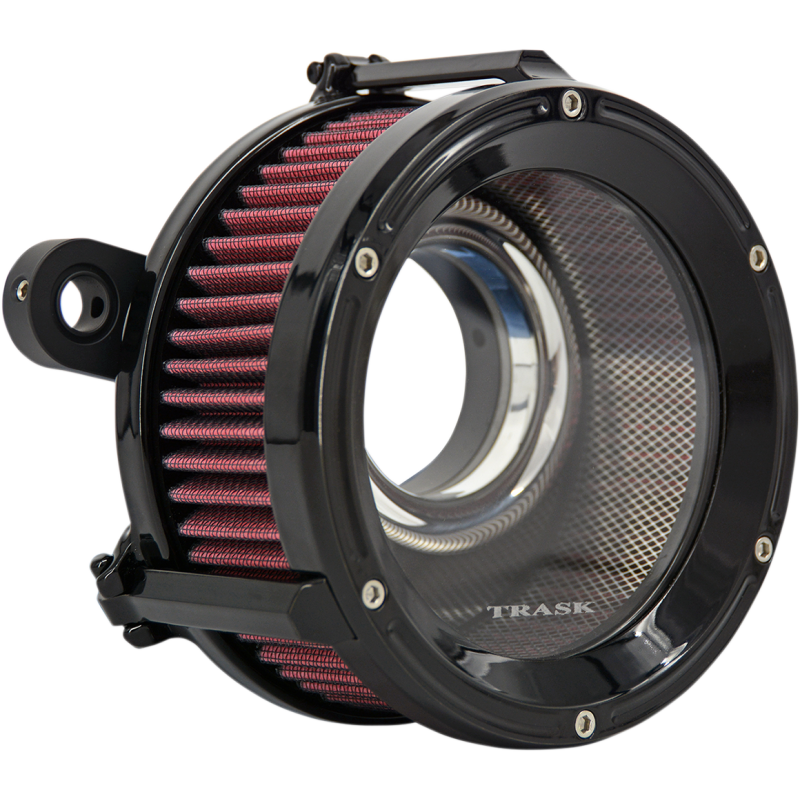 TRASK AIR CLEANER ASULT TBW Black Front - Driven Powersports