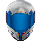 ICON HELMET AFP REENTRY Silver Front - Driven Powersports