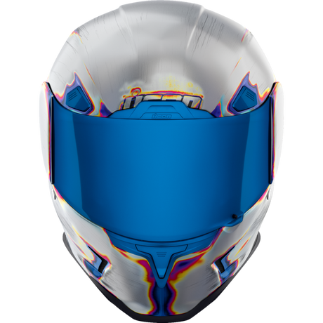 ICON HELMET AFP REENTRY Silver Front - Driven Powersports