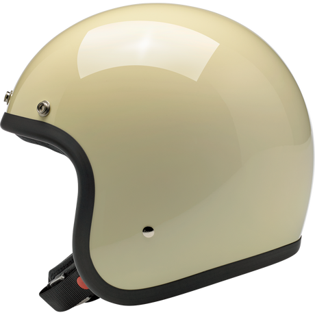 BILTWELL HELMET BONANZA Vintage White Left Side - Driven Powersports