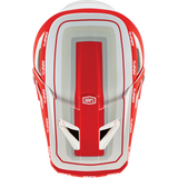 100% STATUS HELMET Topenga Red/White Top - Driven Powersports