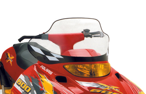 POWERMADD WINDSHIELD TALL 14.75" CHECK Clear White/Black - Driven Powersports
