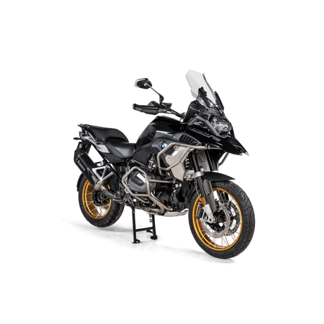 AKRAPOVIC 19-23 R1250GS/ADV UPR FRAME PROT BAR Titanium Application Shot - Driven Powersports