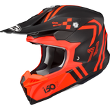 HJC i50 HEX Semi Flat Black/Red Front - Driven Powersports