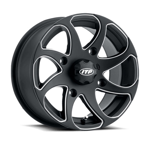ITP TWISTER 14X7 5+2 4/110 MILLED RIGHT SIDE Black - Driven Powersports