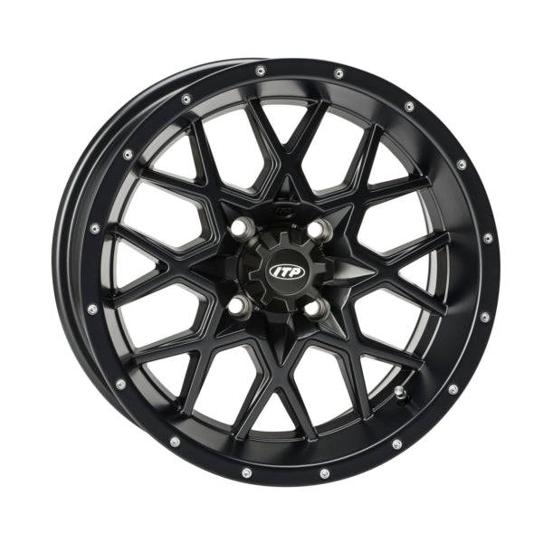 ITP 15X7 5X4.5 6+1 HURRICANE WHEEL Black - Driven Powersports