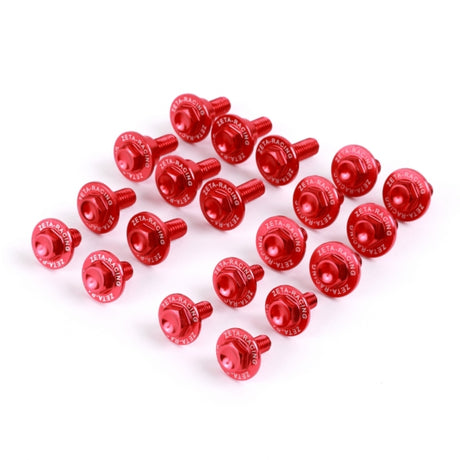 DRC/ZETA/UNIT BOLT SET ALU PLASTIC HON Red - Driven Powersports
