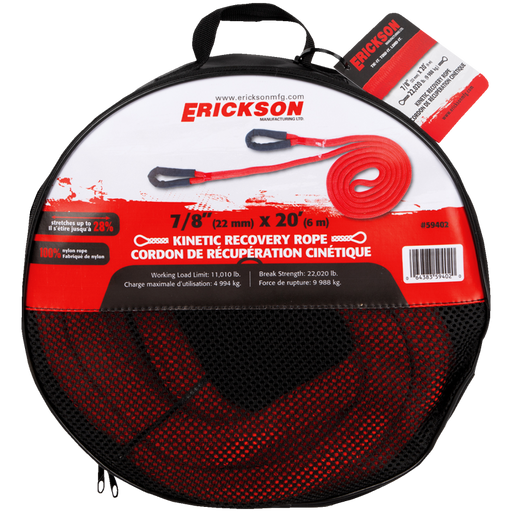 ERICKSON 7/8" x 20' 22,020 lb Break Strength Kinetic Rope Front - Driven Powersports