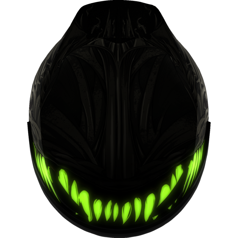 ICON HELMET DOMN GRAND MAW Gray Front - Driven Powersports