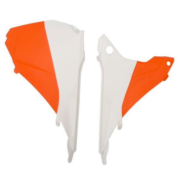 Polisport Airbox Cover For Ktm White/Orange - Driven Powersports