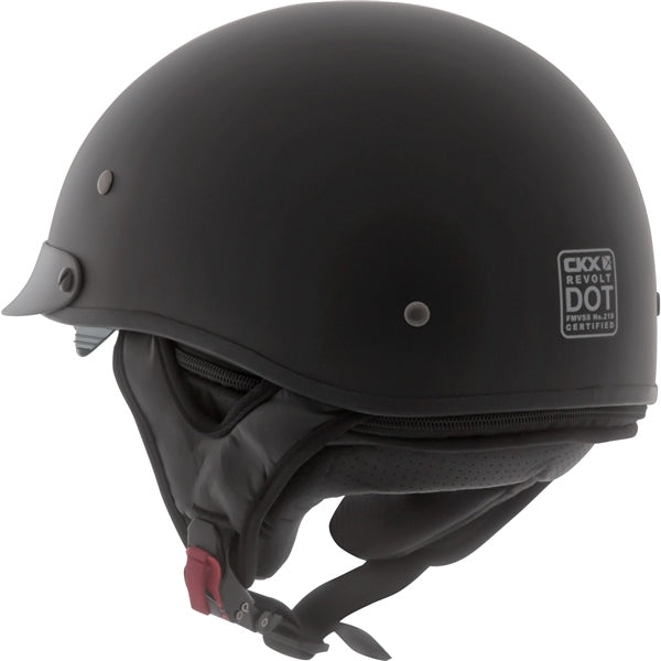 CKX Revolt RSV Half Helmet Solid Matte Black M - Driven Powersports