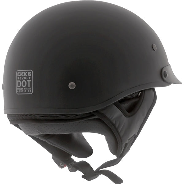 CKX Revolt RSV Half Helmet Solid Matte Black M - Driven Powersports