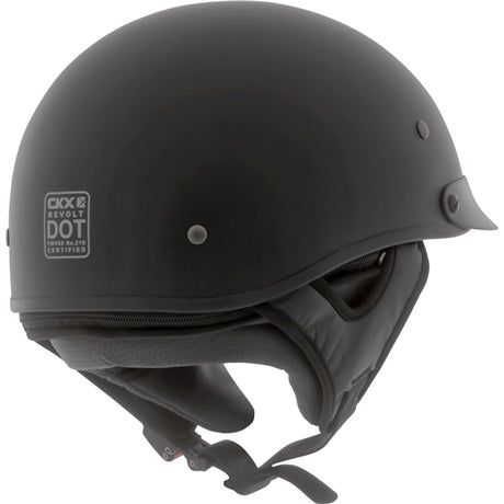 CKX Revolt RSV Half Helmet Solid Matte Black M - Driven Powersports