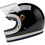 BILTWELL HELMET GRINGO S White/Black Left Side - Driven Powersports