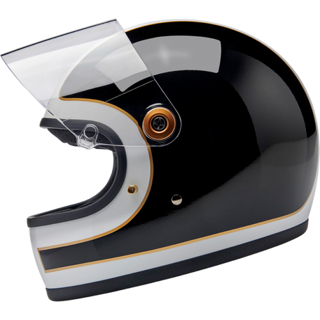 BILTWELL HELMET GRINGO S White/Black Left Side - Driven Powersports