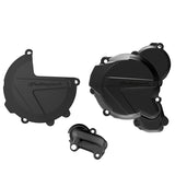 POLISPORT BLACK CLUTCH/IGNITION COVER PROT KIT (90968) - Driven Powersports