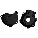 POLISPORT BLACK CLUTCH/IGNITION COVER PROT KIT (90978) - Driven Powersports