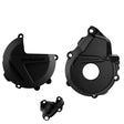 POLISPORT BLACK CLUTCH/IGNITION COVER PROT KIT (90982) - Driven Powersports