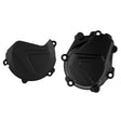 POLISPORT BLACK CLUTCH/IGNITION COVER PROT KIT (90985) - Driven Powersports