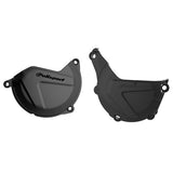 POLISPORT BLACK CLUTCH/IGNITION COVER PROT KIT (90988) - Driven Powersports