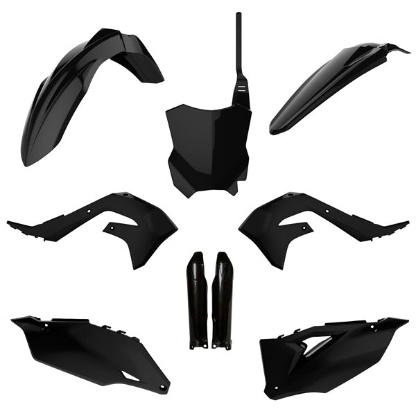 POLISPORT PLASTIC KIT COMP KAWA Black - Driven Powersports