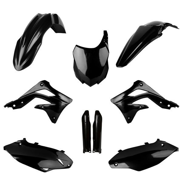 POLISPORT PLASTIC KIT COMP KAWA Black - Driven Powersports