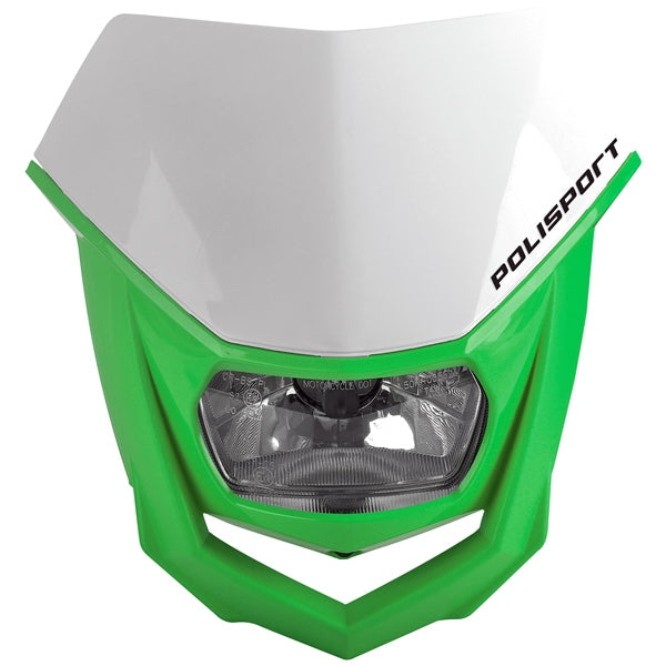 POLISPORT HALO HEADLIGHT White/Green - Driven Powersports