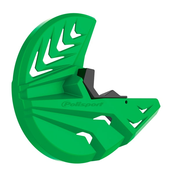 Polisport Disc & Bottom Fork Protector For Kawasaki KX250/KX450 Black/Green - Driven Powersports