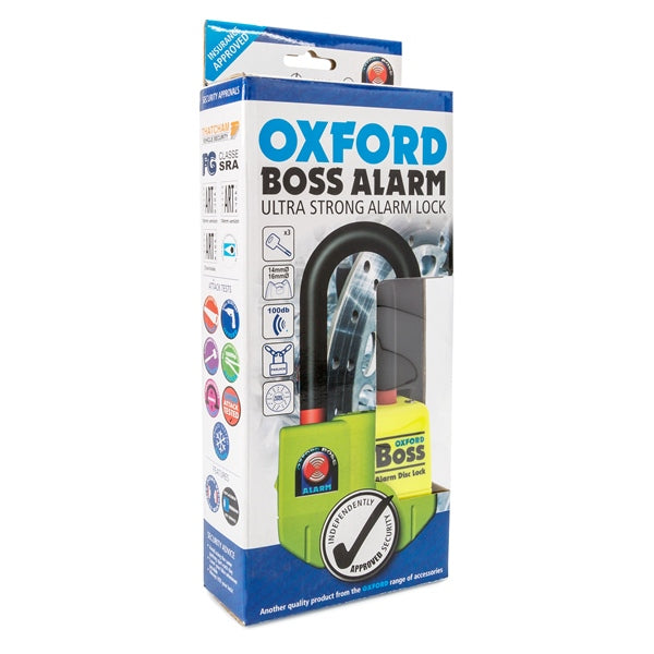 Oxford Boss Alarm Ultra Strong Alarm Disc Lock - Driven Powersports
