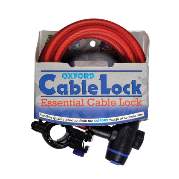 Oxford Cable Lock Red - Driven Powersports