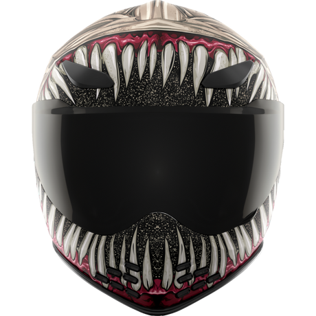 ICON HELMET DOMN GRAND MAW Gray Front - Driven Powersports