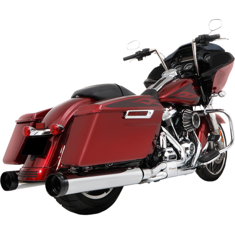 RINEHART RACING 95-16 FL MOTOPRO45 MUFFLERS TRAD Chrome/Black Application Shot - Driven Powersports