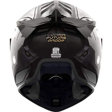 ICON HELMET DOMN FUTURE PROOF Gray Back - Driven Powersports