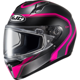 HJC C10 DL ELIE (MC-8SF) Semi Flat Black/Pink Front - Driven Powersports