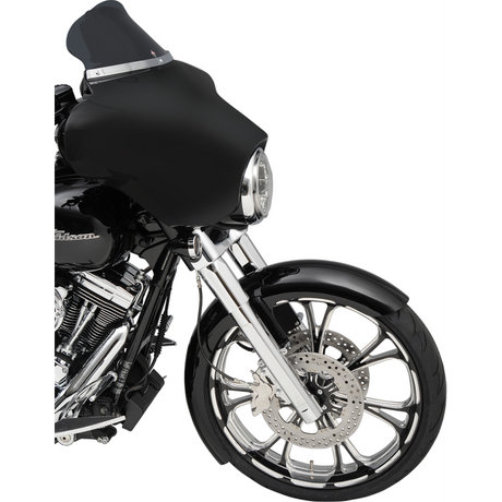KLOCK WERKS 96-13 FLHT 6.5" FLARE W/SHIELD Dark Smoke Application Shot - Driven Powersports