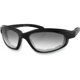BOBSTER FAT BOY SUNGLASS BLACK, PHOTOGREY LENS 3/4 Front - Driven Powersports