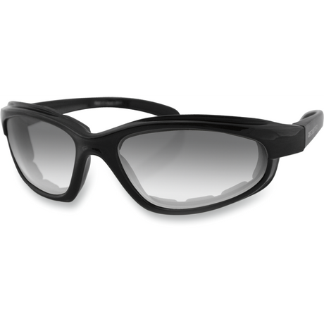 BOBSTER FAT BOY SUNGLASS BLACK, PHOTOGREY LENS 3/4 Front - Driven Powersports
