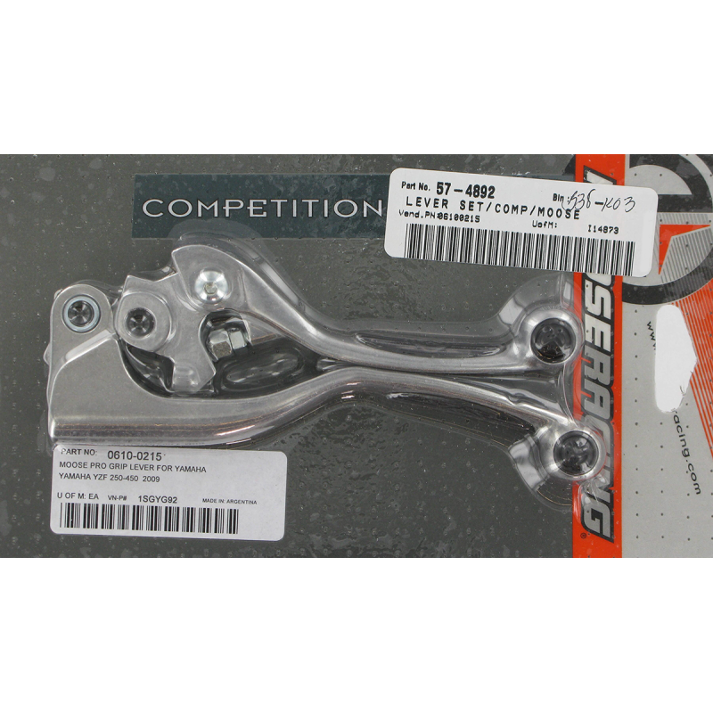 MOOSE RACING COMP LEVER SET YZF250/450F 09 Black 3/4 Front - Driven Powersports