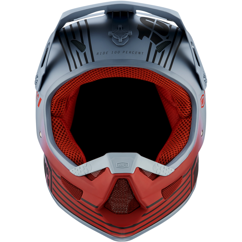 100% STATUS HELMET Caltec Grey Front - Driven Powersports