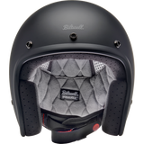 BILTWELL HELMET BONANZA Flat Black Front - Driven Powersports