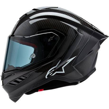 ALPINESTARS S-R10 SOLID HELMET CARB M&G Black Left Side - Driven Powersports