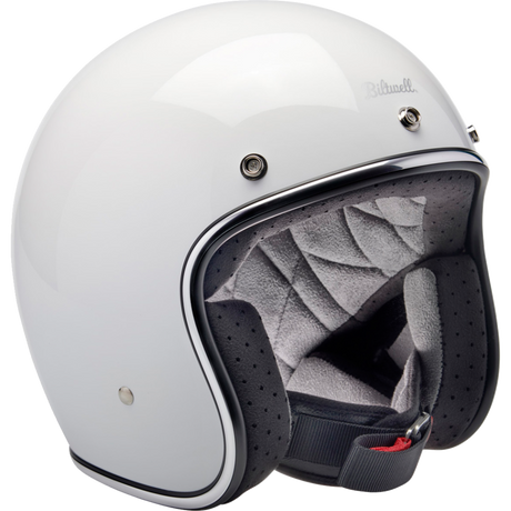BILTWELL HELMET BONANZA Gloss White Front - Driven Powersports